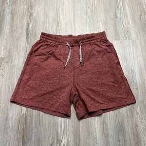 Lululemon Mens Medium Soft Jersey Short 5" Heather Red